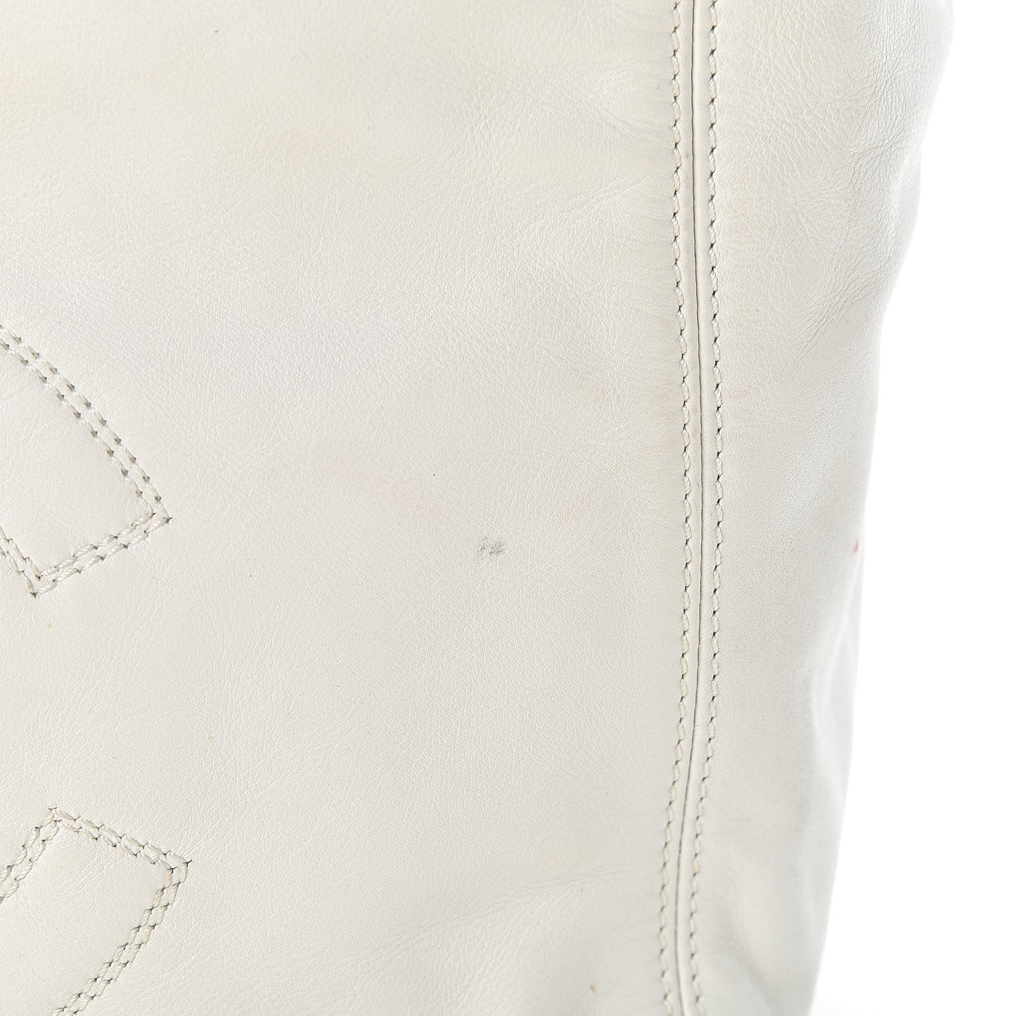 Calfskin Chain CC Small Tote White
