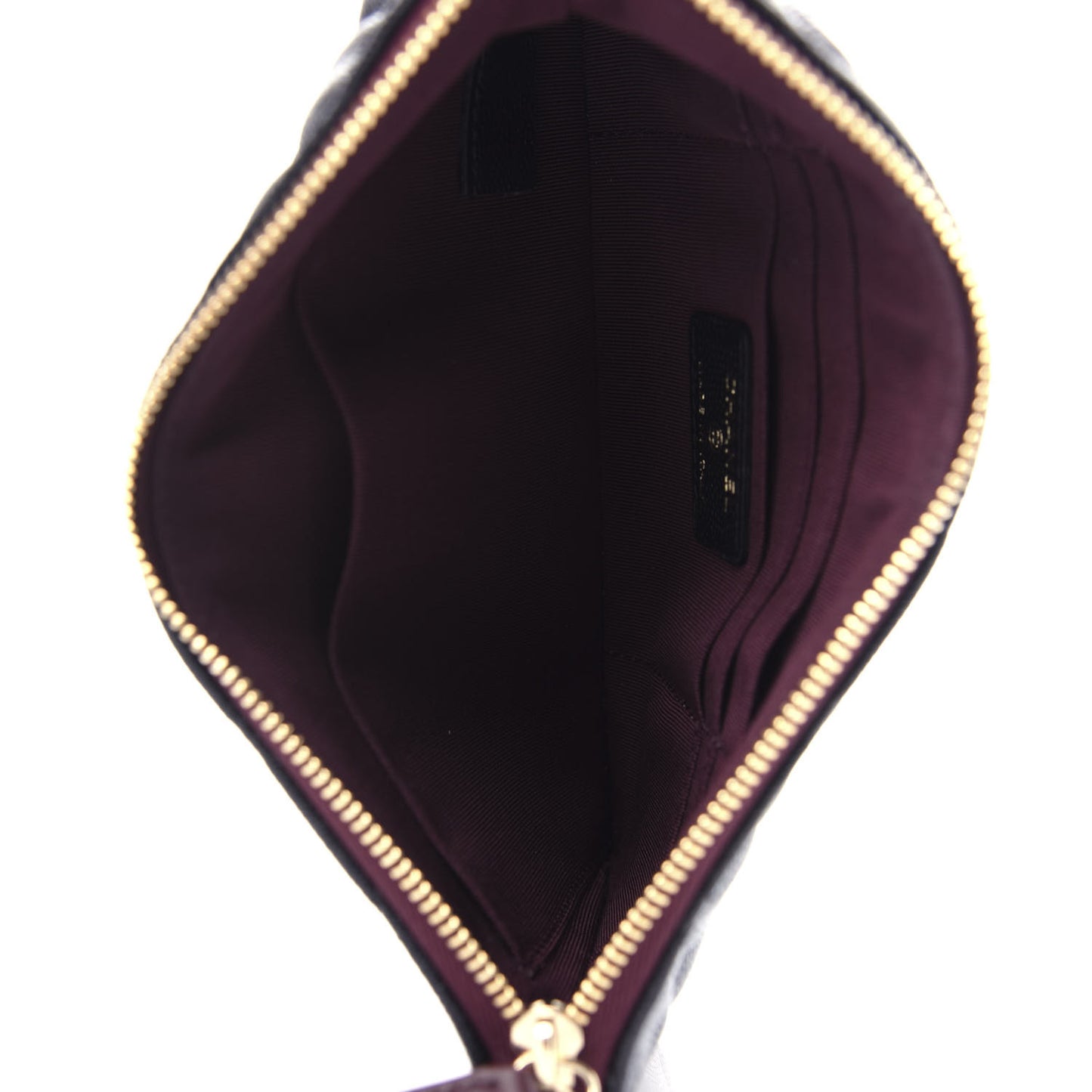 Caviar Quilted Cosmetic Case Black