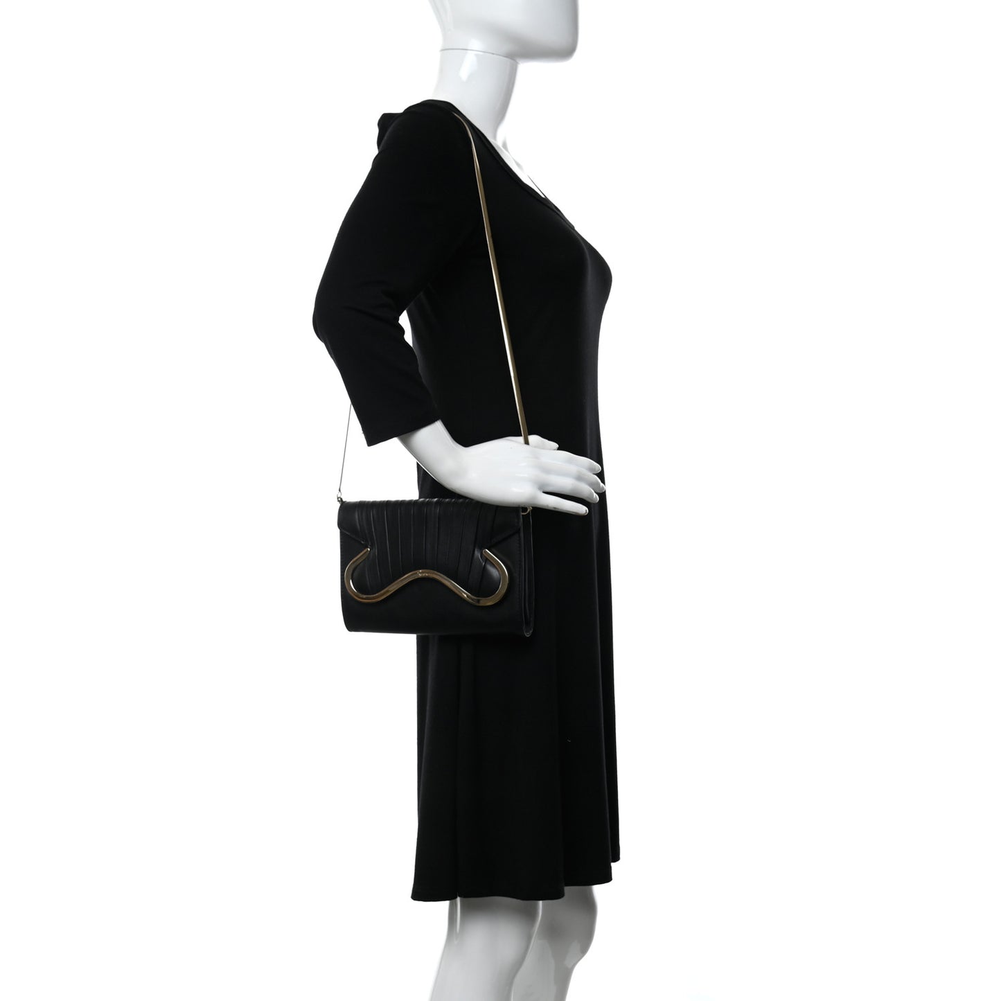 Calfskin Brooklin Clutch Black