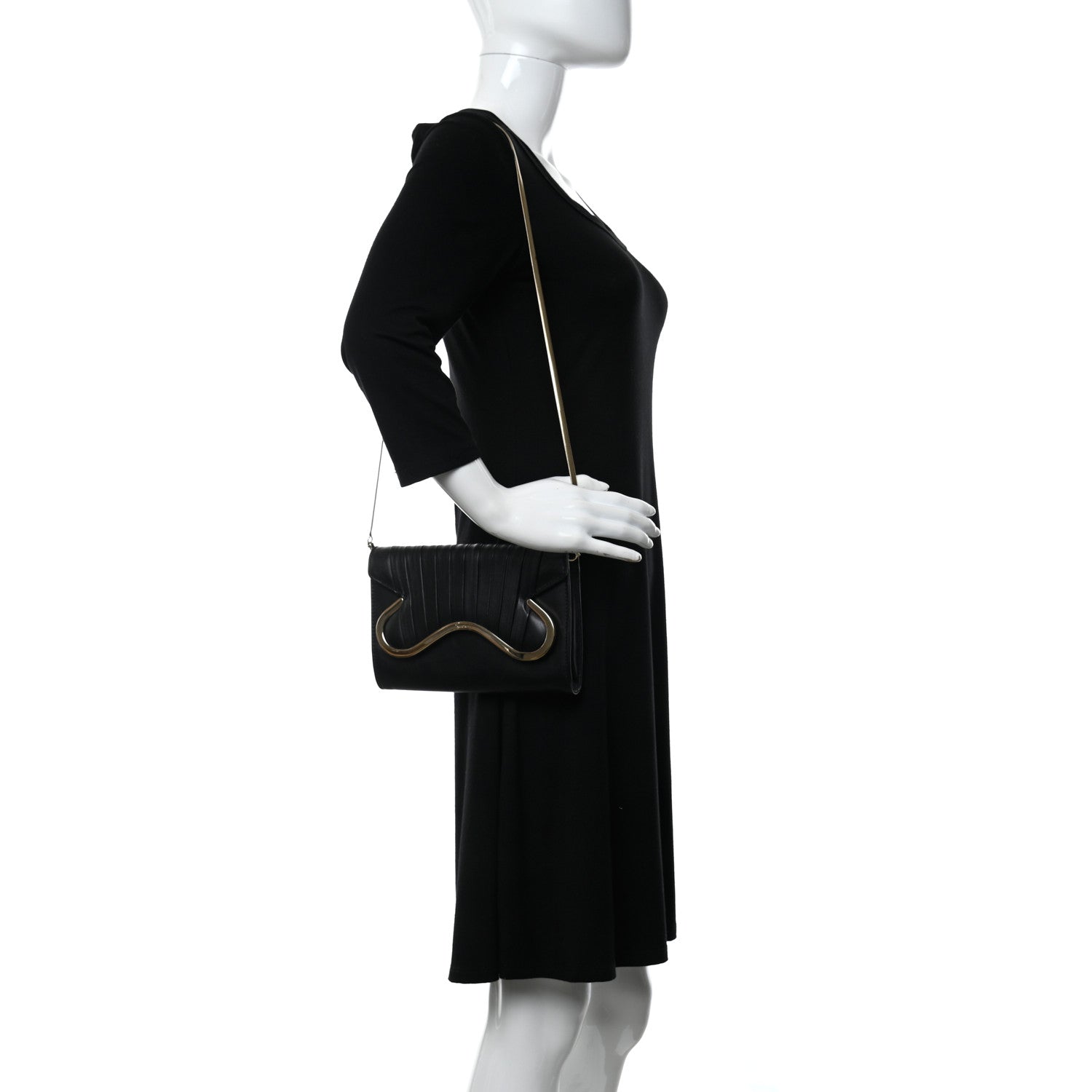 Christian Louboutin Calfskin Brooklin Clutch Black 2 of 9