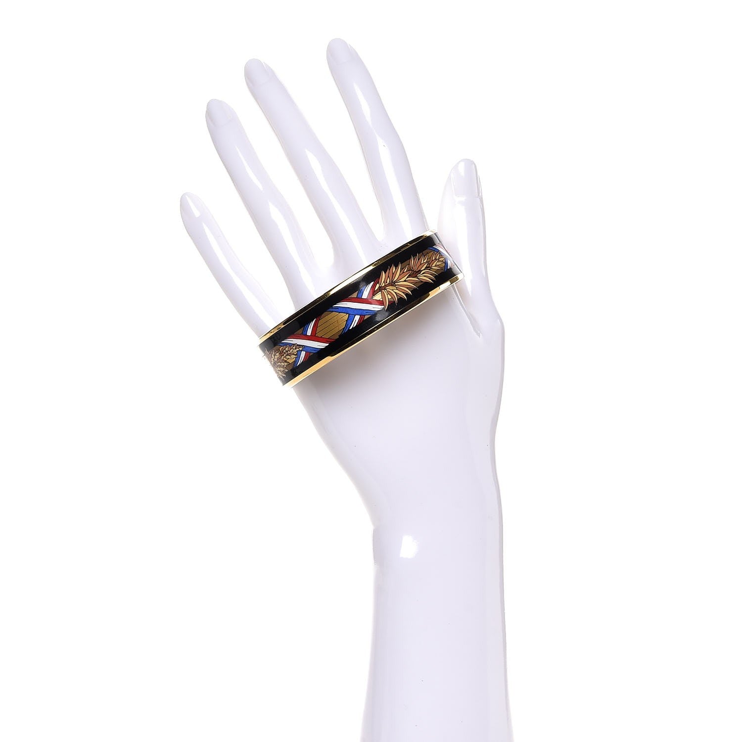 Hermes Enamel Printed Wide Bracelet 67 2 of 5