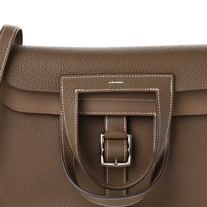 Hermes Taurillon Clemence Halzan 31 Etoupe 8 of 10