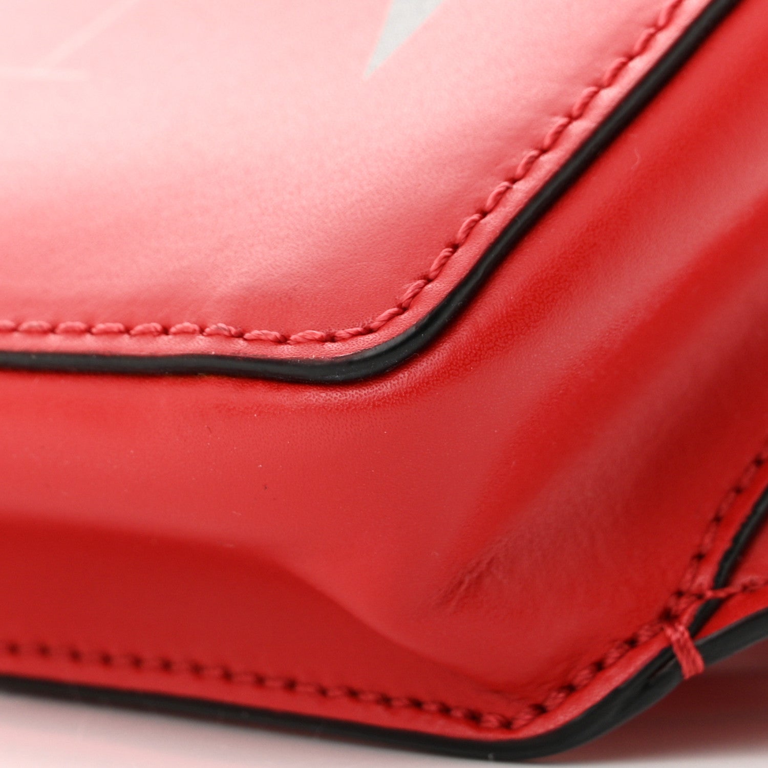 Valentino Garavani Calfskin Mens VLTN Belt Bag Pure Red Black 9 of 9