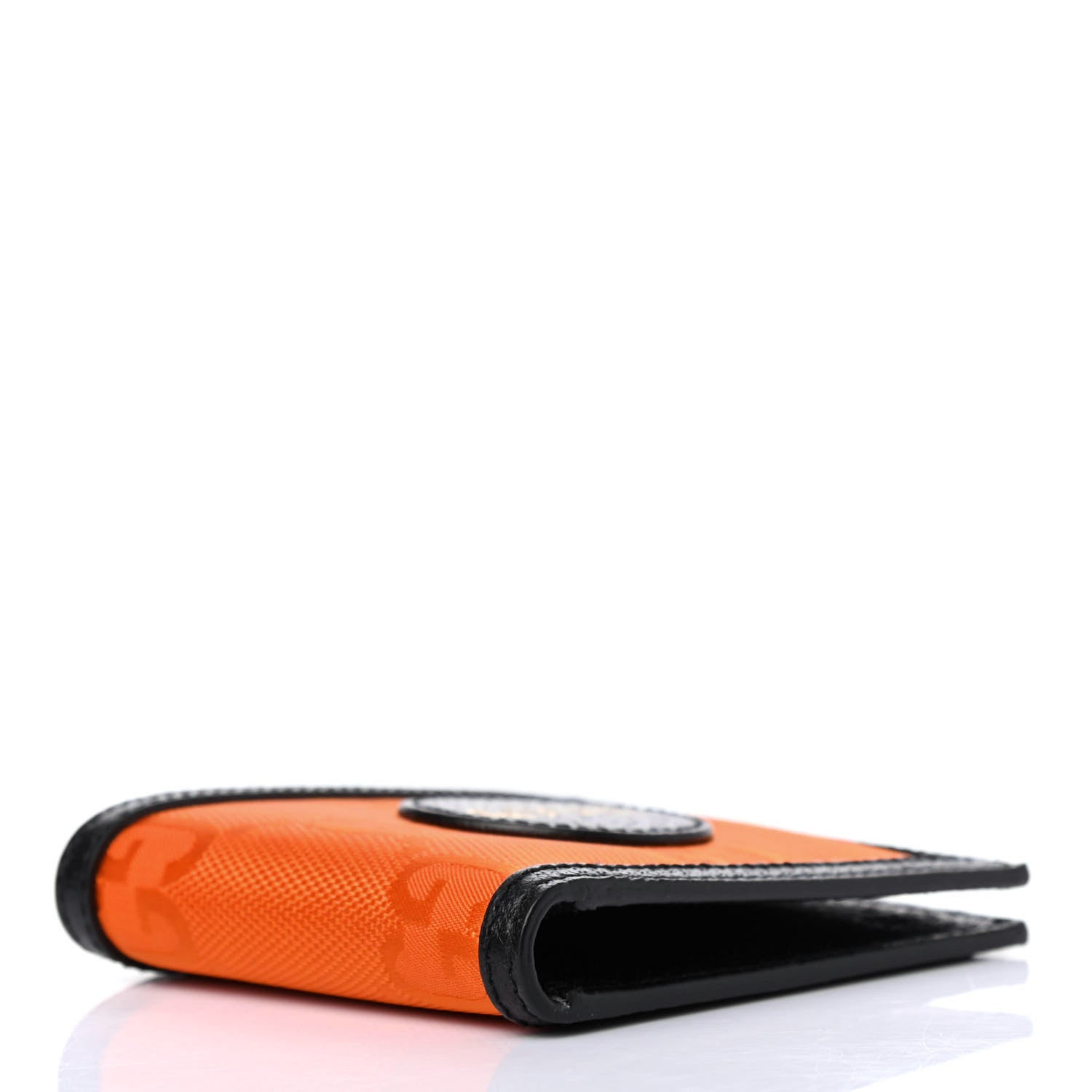 Gucci Econyl Nylon Monogram Off The Grid Billfold Wallet Carrot Orange Black 3 of 4