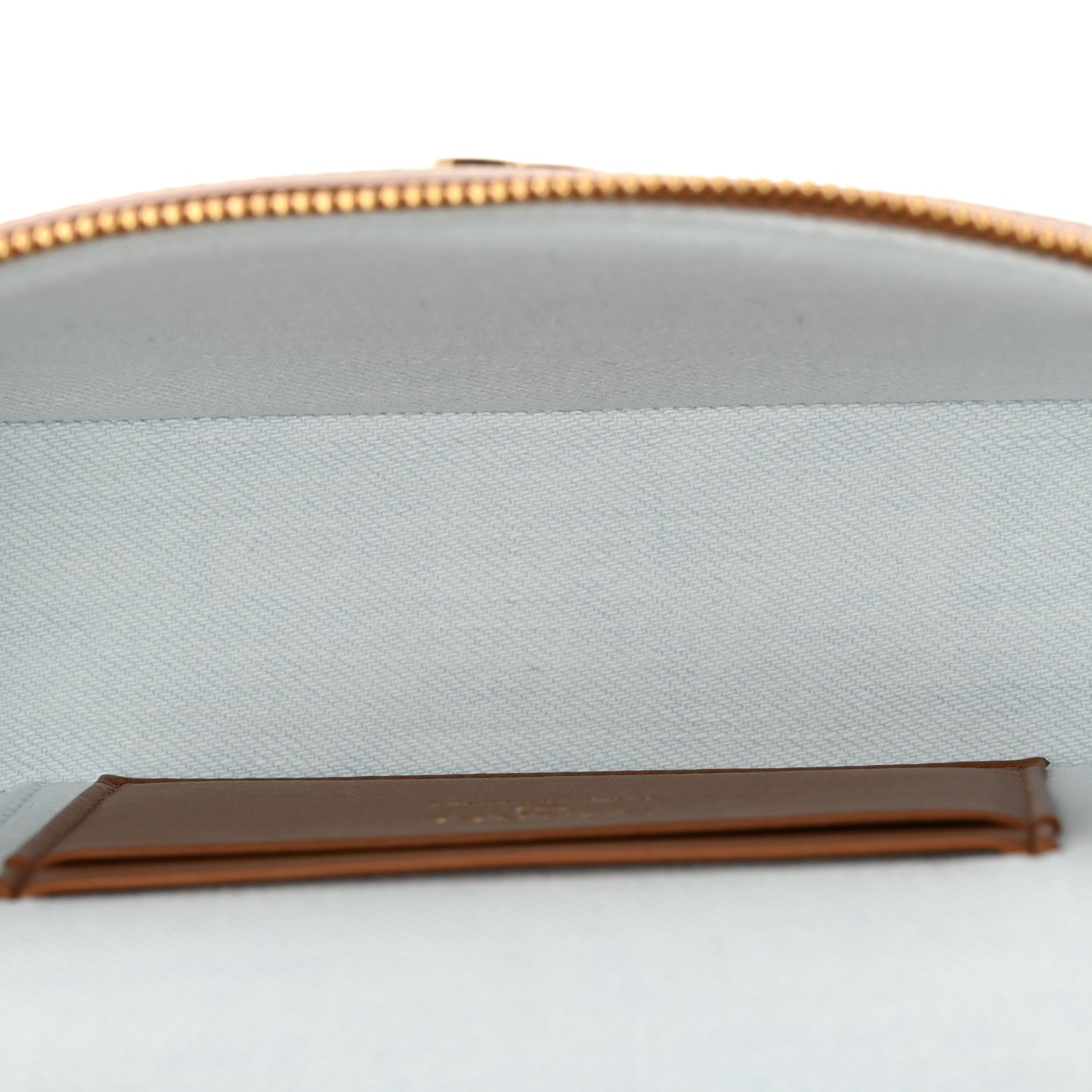 Chanel Washed Denim Calfskin Quilted Top Handle Slim Vanity Case With Chain Blue Brown 5 of 10