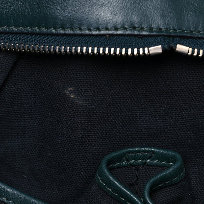 Alexander McQueen Pebbled Calfskin Large Skull Padlock Zip Around Tote Dark Green 15 of 28