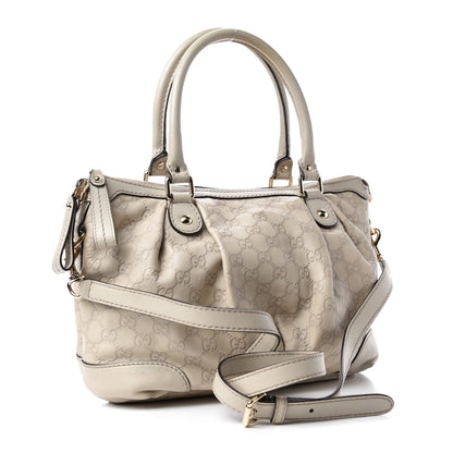 Gucci Guccissima Medium Sukey Top Handle Bag White 3 of 17