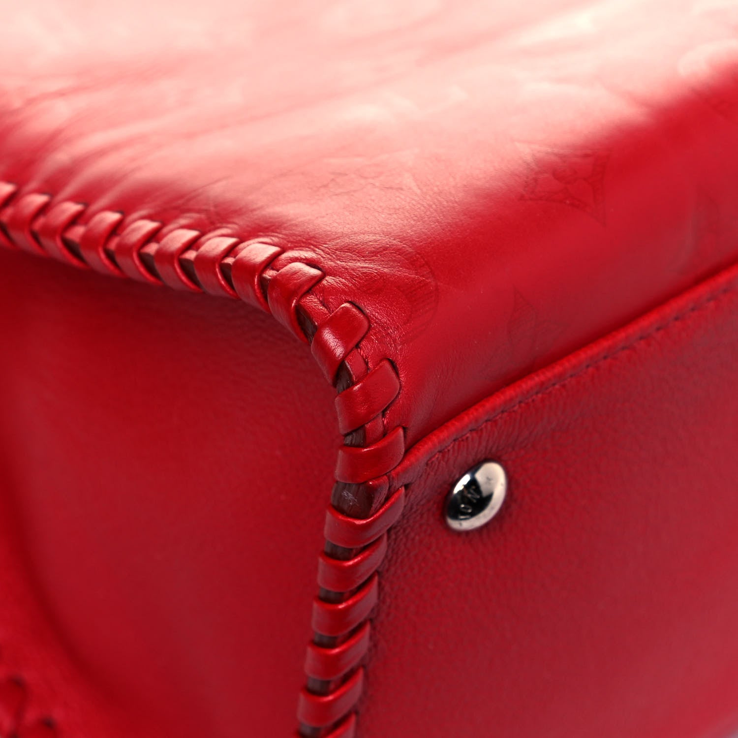 Louis Vuitton Monogram Cuir Plume Very Zipped Tote Rubis 9 of 12