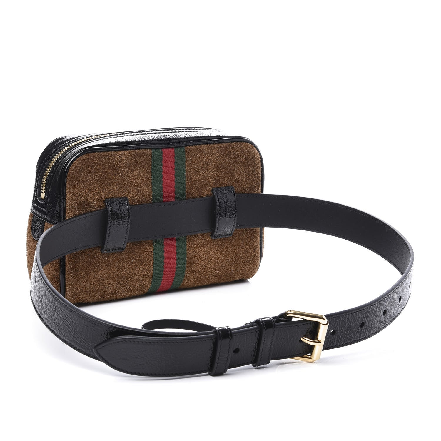 Gucci Suede Small Ophidia Belt Bag 85 34 Brown 2 of 9