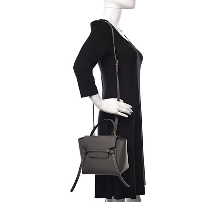 Celine Grained Calfskin Nano Belt Bag Grey 2 of 9