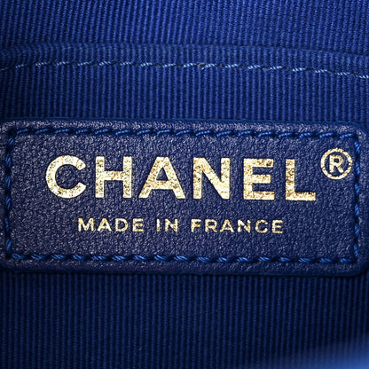 Chanel Velvet Quilted Mini Place Vendome Flap Blue 6 of 10