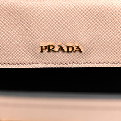 Prada Saffiano Cuir Small Double Bag Cipria Black 6 of 10