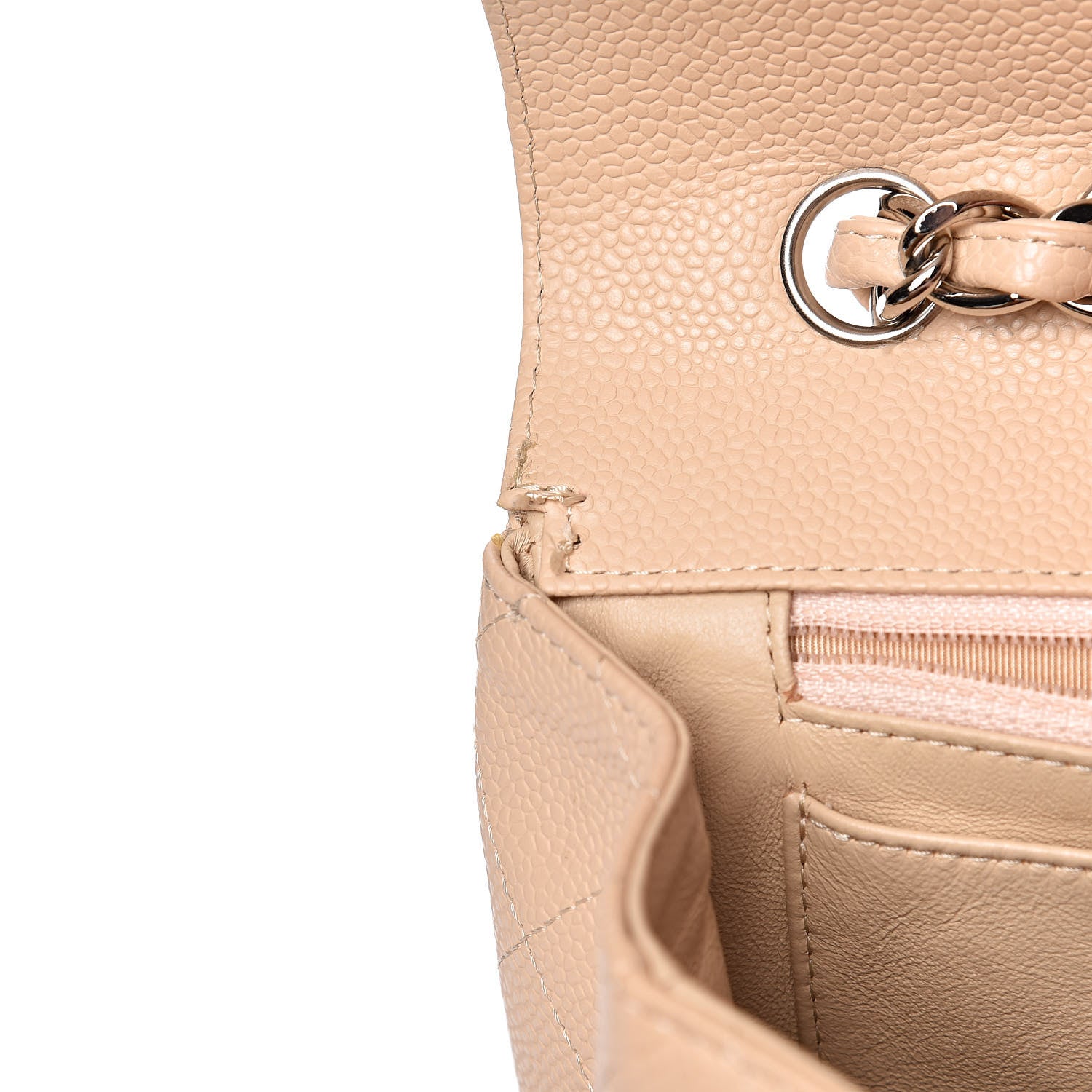 Chanel Caviar Quilted Jumbo Single Flap Beige Clair 10 of 11