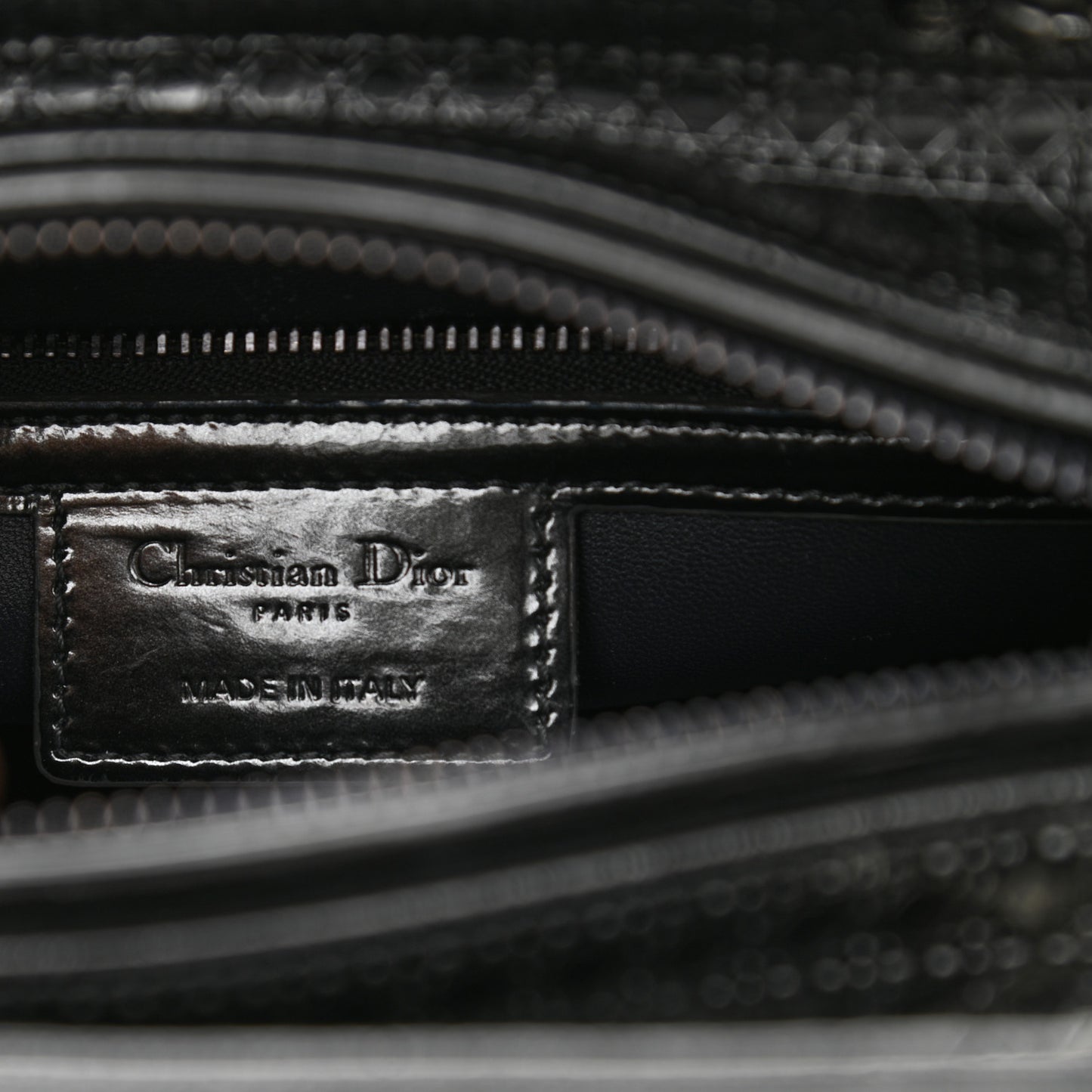 Patent Micro-Cannage Medium Lady Dior Onyx Black