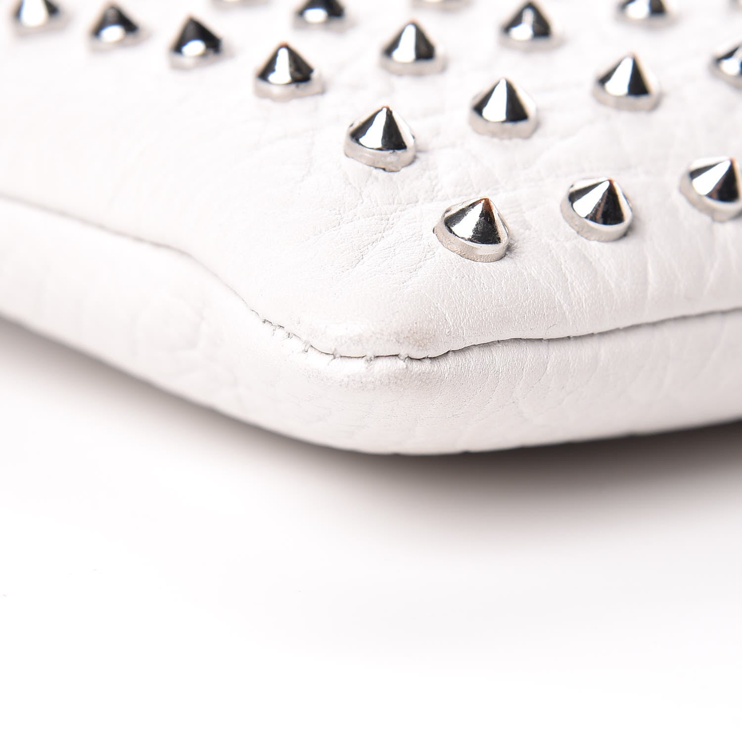 MCM Calfskin Studded Medium Crossbody White 11 of 13