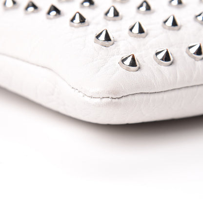 MCM Calfskin Studded Medium Crossbody White 11 of 13
