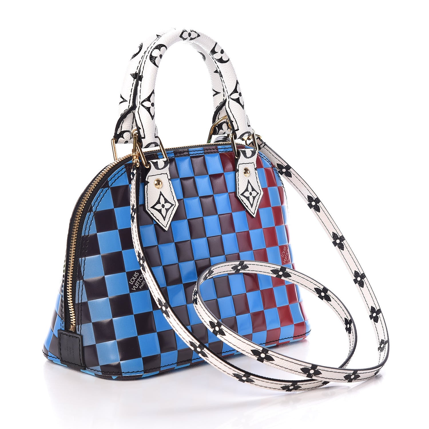 Louis Vuitton Epi Damier Race Alma BB Blue Vert 4 of 13