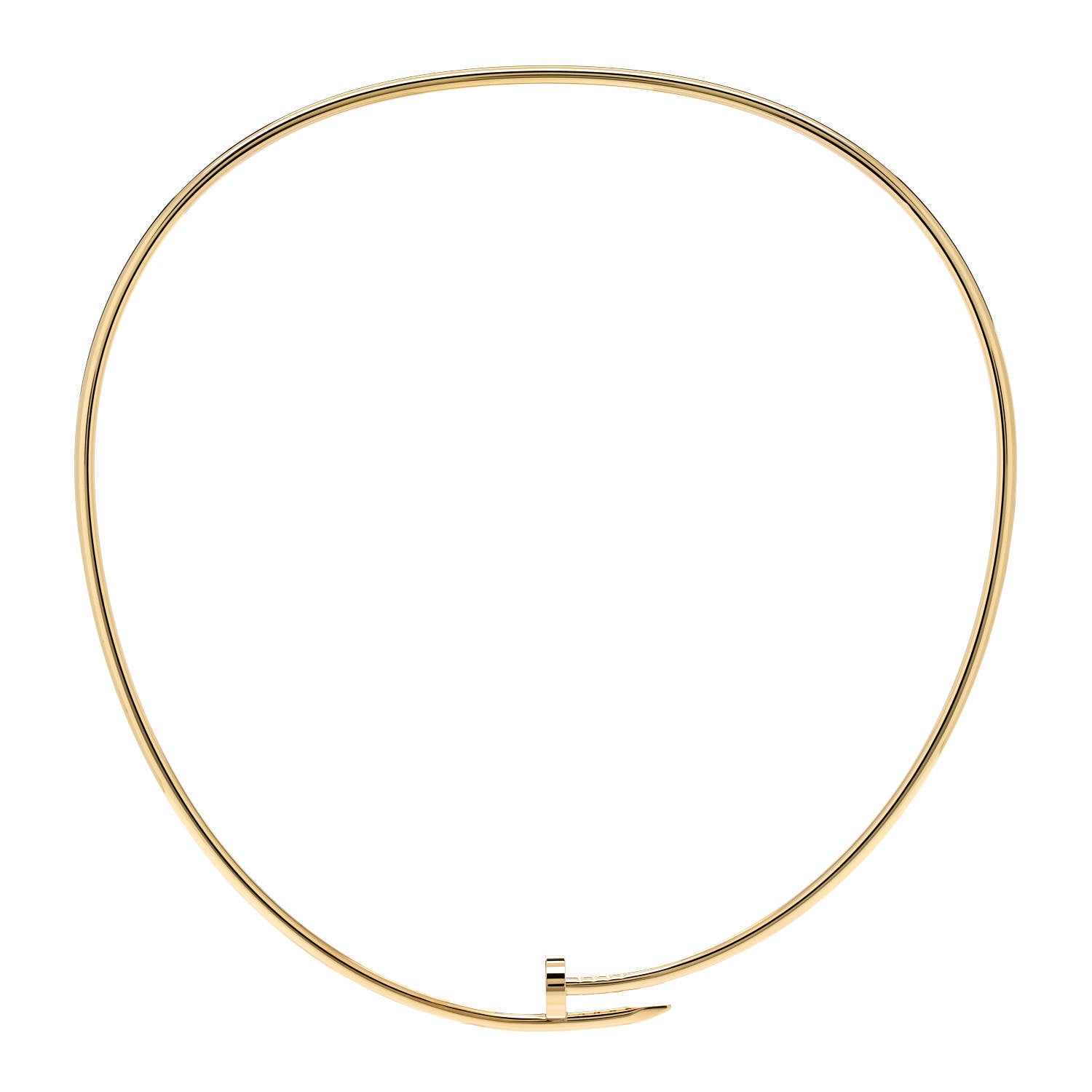 Cartier 18K Yellow Gold 3mm Juste Un Clou Necklace 1 of 4