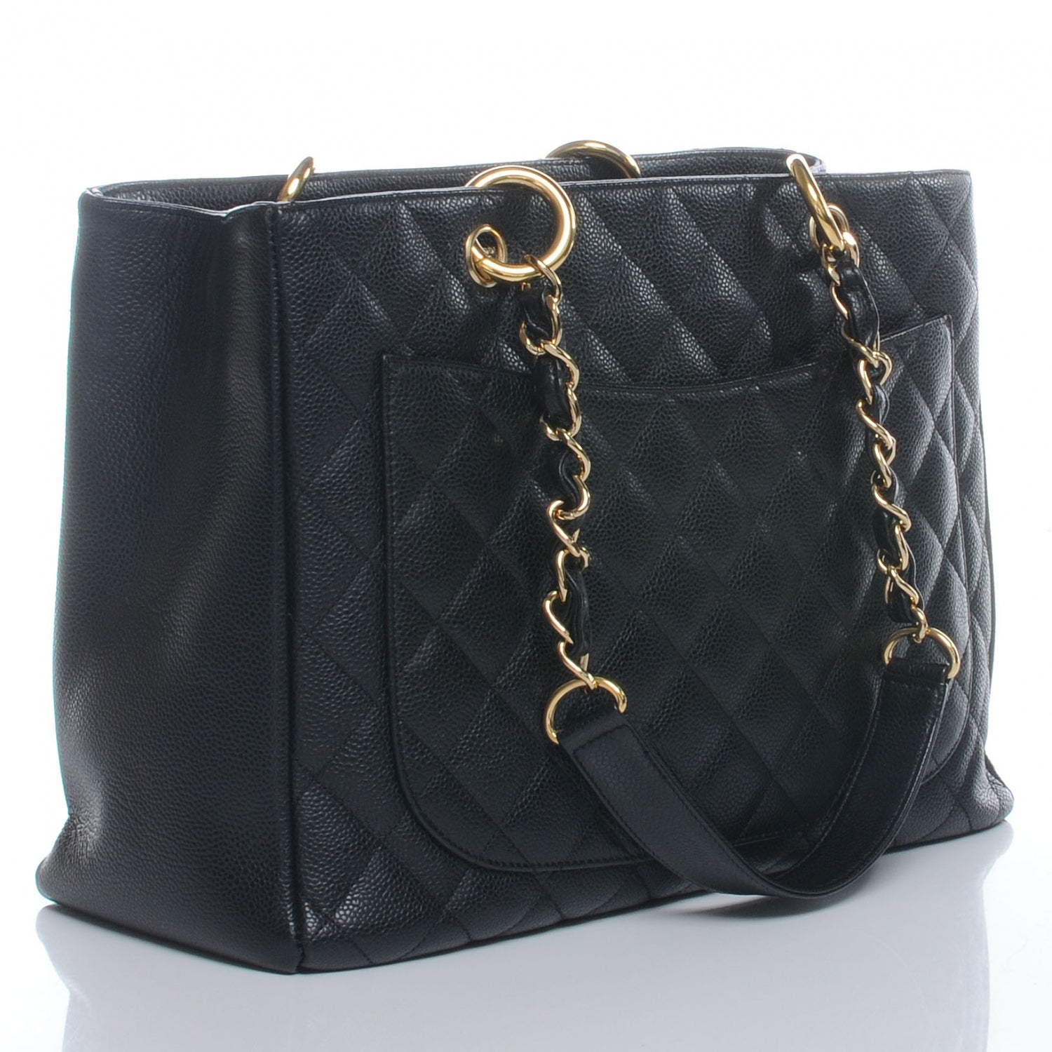 Chanel Caviar Grand Shopping Tote GST Black 3 of 7