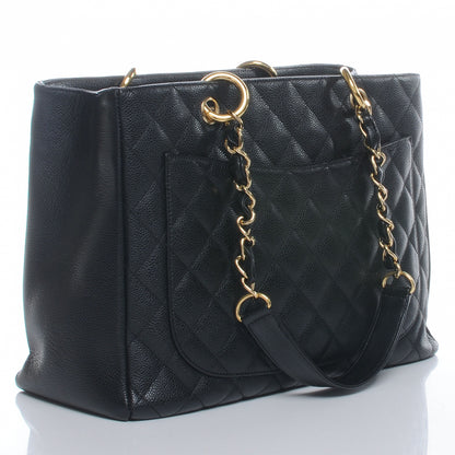 Chanel Caviar Grand Shopping Tote GST Black 3 of 7