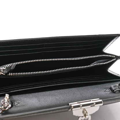 MCM Visetos Calfskin Large Patricia Wallet On Chain Black 5 of 9