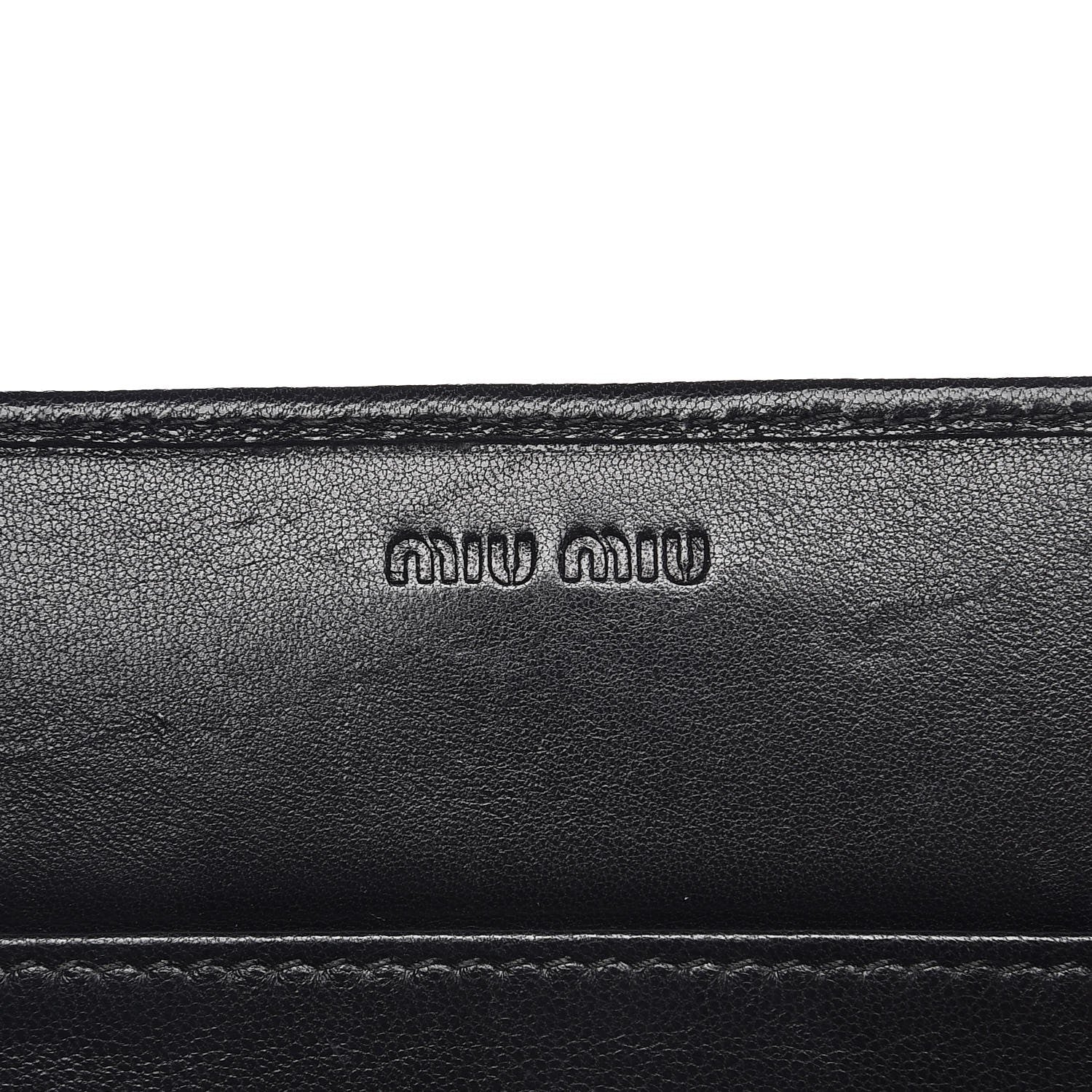 Miu Miu Nappa Quilted Flap Wallet Inchiostro 6 of 11