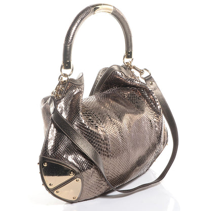 Gucci Python Large Indy Top Handle Hobo Metallic 3 of 6