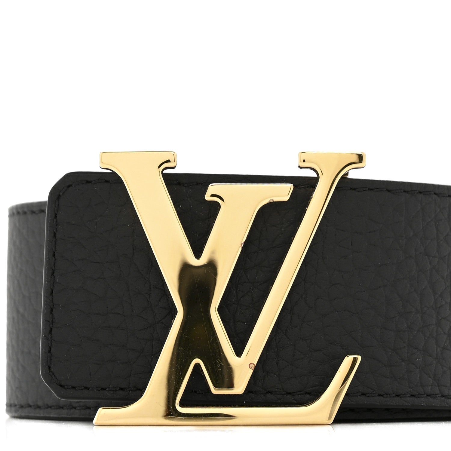Louis Vuitton Taurillon Calfskin 30mm LV Initiales Reversible Belt 90 36 Black 6 of 7