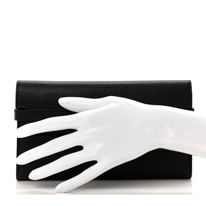 Hermes Epsom Kelly Longue Wallet Black 2 of 8
