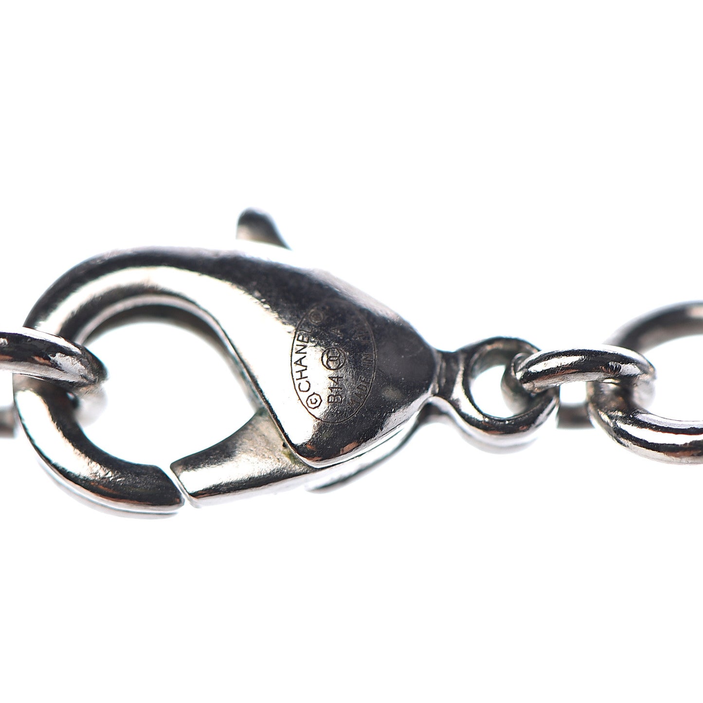 Large Baroque CC Necklace Silver