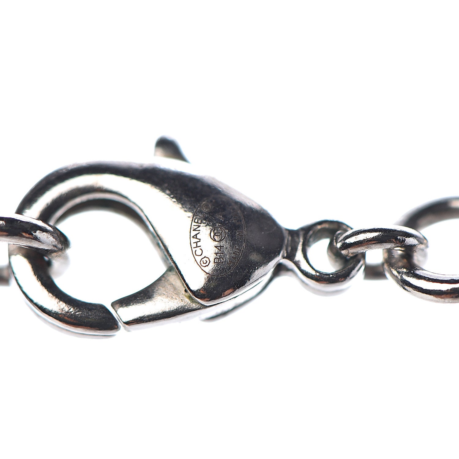 Chanel Large Baroque CC Necklace Silver 5 of 6