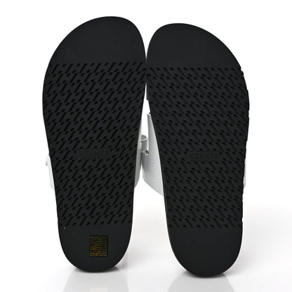 Hermes Epsom Womens Chypre Sandals 41 White 5 of 9