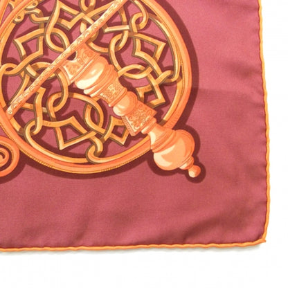Hermes Silk La Charmante Aux Animaux Scarf 90 Burgundy 5 of 6
