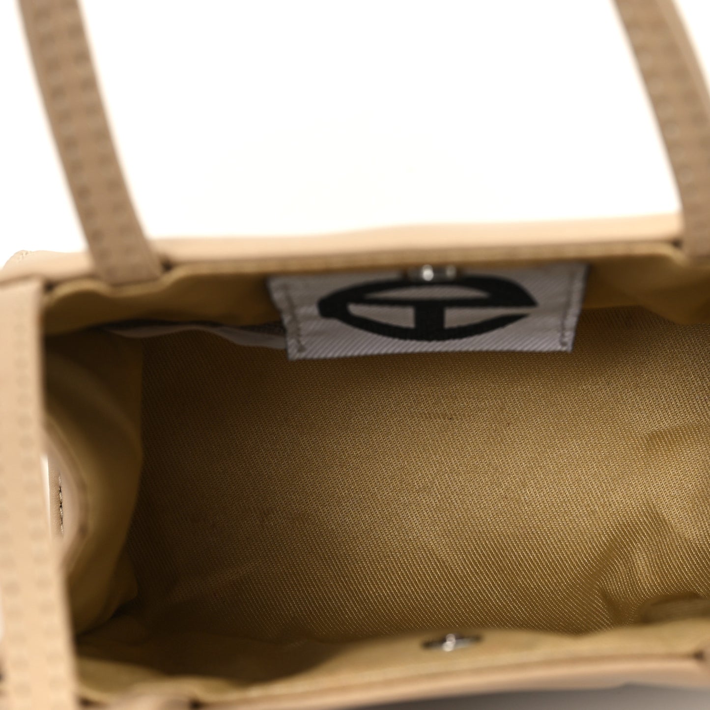 Vegan Leather Small Shopping Bag Cream