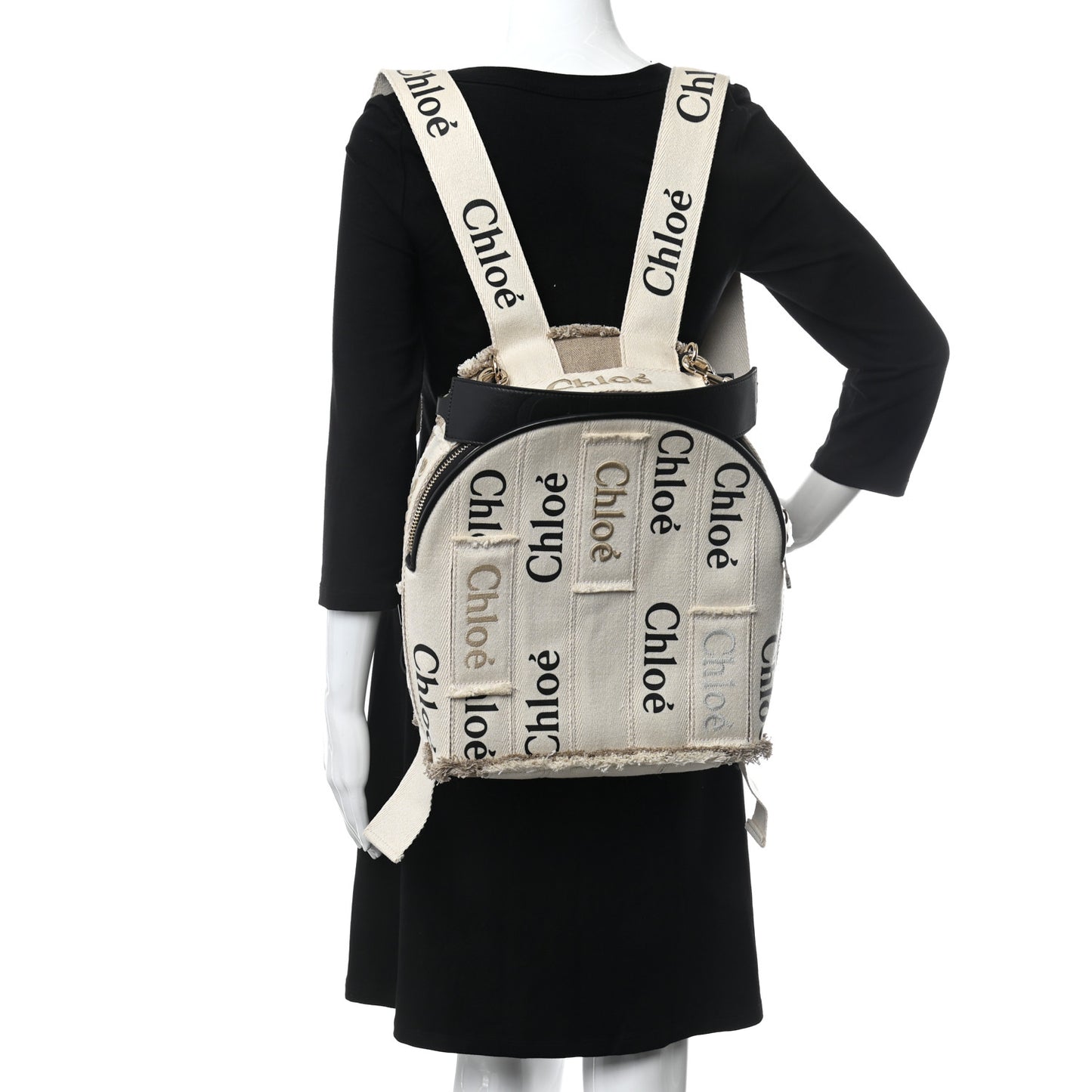 Canvas Logo Embroidered Woody Backpack Sand