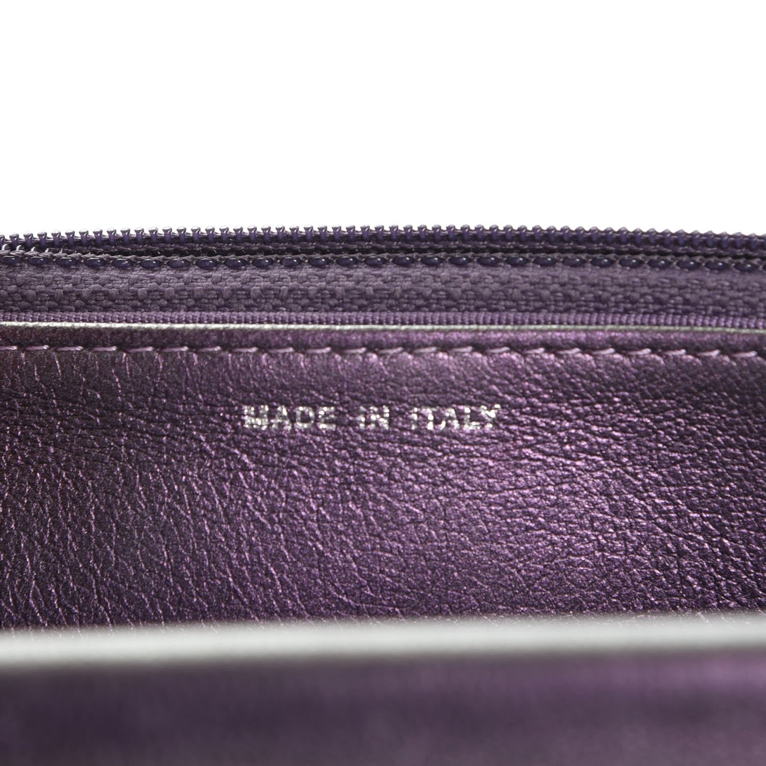 Chanel Iridescent Lambskin Quilted Wallet On Chain WOC Purple 7 of 8