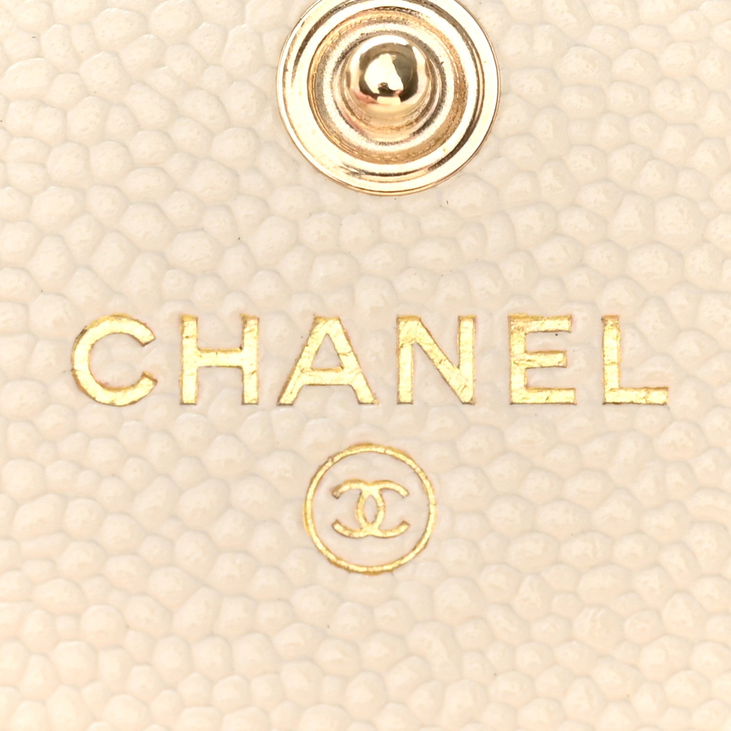 Chanel Caviar Chevron Quilted Boy Compact Wallet White 7 of 10
