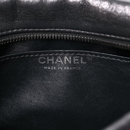 Chanel Metallic Aged Calfskin Quilted Small Reissue Camera Case Dark Silver 6 of 11