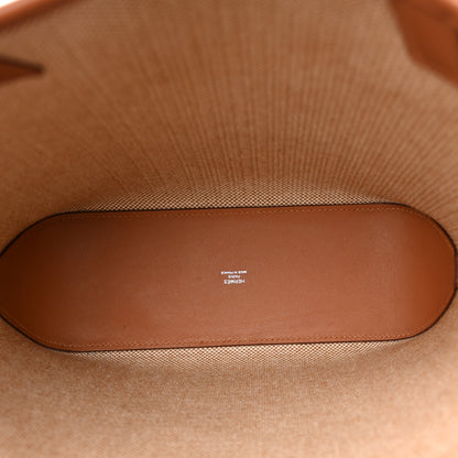Hermes Swift Toile H Cabas H En Biais 27 Ecru Naturel Gold 5 of 9