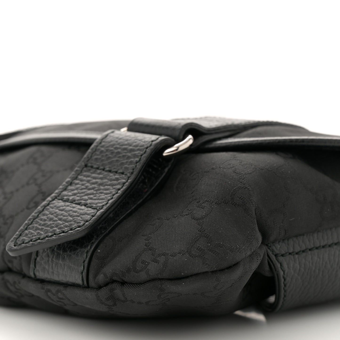 Nylon Monogram Waist Belt Bag  Black