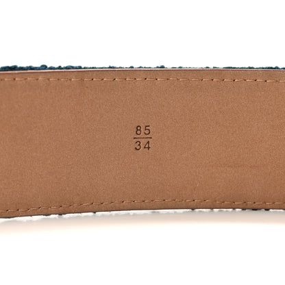 Chanel Tweed CC Wide Belt 85 34 Blue 4 of 7
