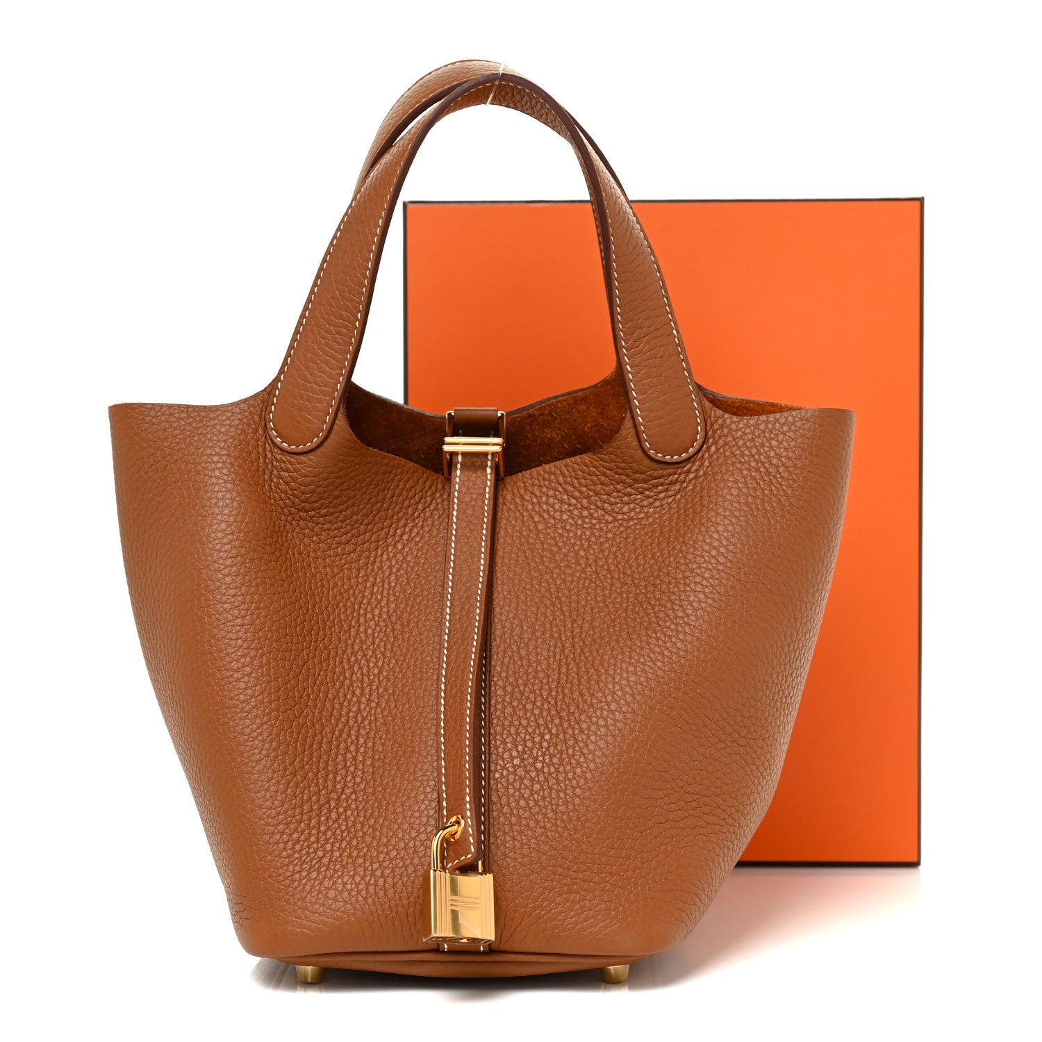 Hermes Taurillon Clemence Picotin Lock 18 PM Gold 9 of 9