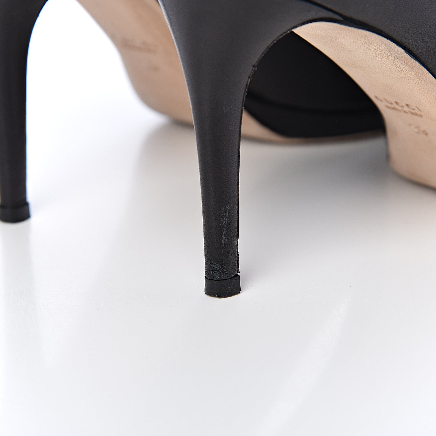 Gucci Malaga Kid Horsebit Peep Toe Pumps 39 Black 11 of 15