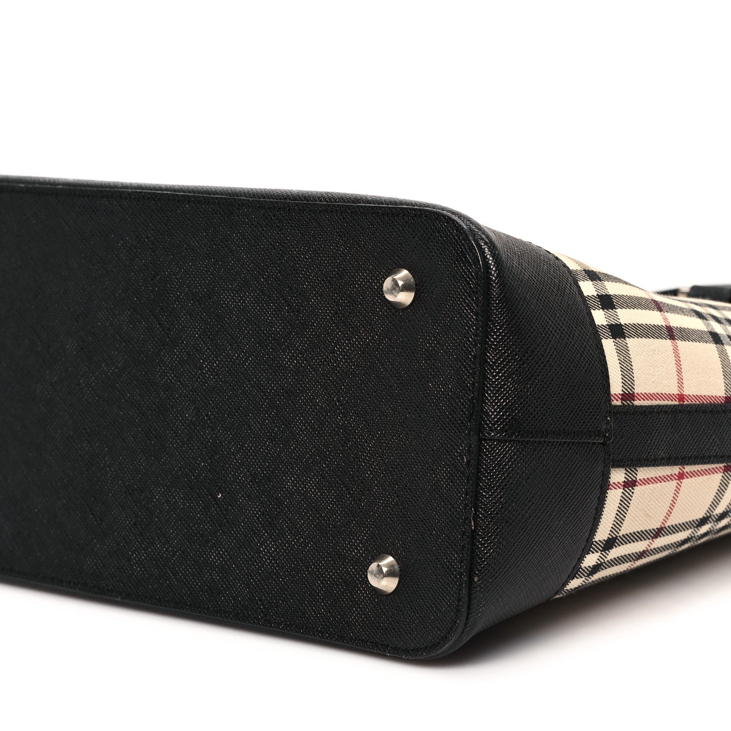 Burberry Canvas House Check Small Tote Black 9 of 12