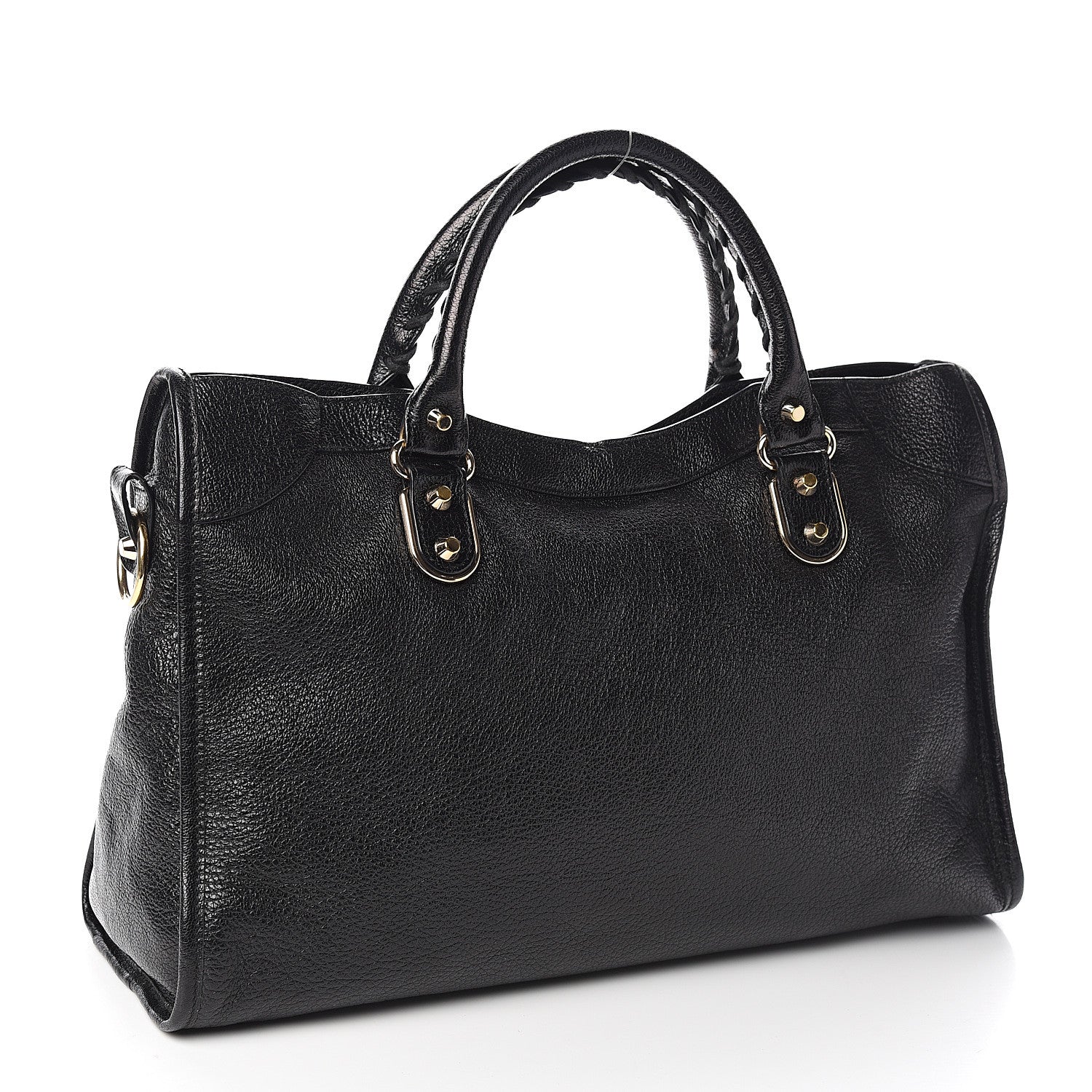 Balenciaga Chevre Gold Metallic Edge Hardware City Black 2 of 10