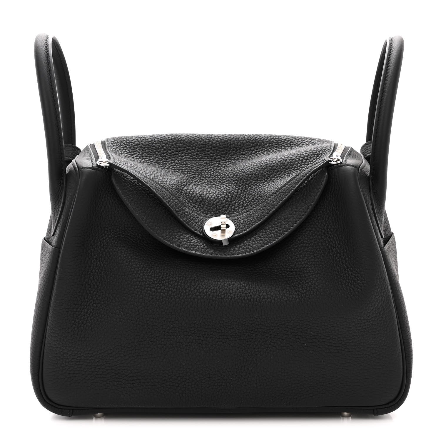 Hermes Taurillon Clemence Lindy 30 Black 1 of 10