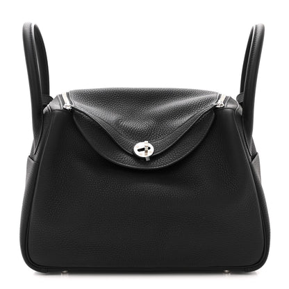 Hermes Taurillon Clemence Lindy 30 Black 1 of 10