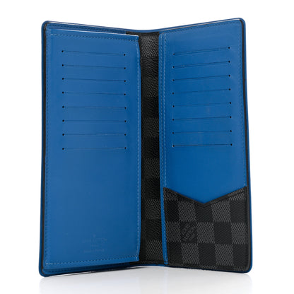 Louis Vuitton Damier Graphite Brazza Wallet Bleu Neon 5 of 7