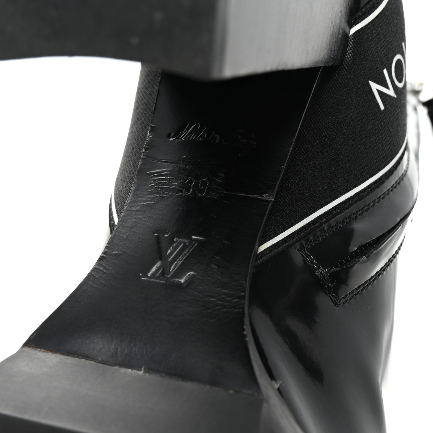 Glazed Calfskin Star Trail Ankle Boots 39 Black