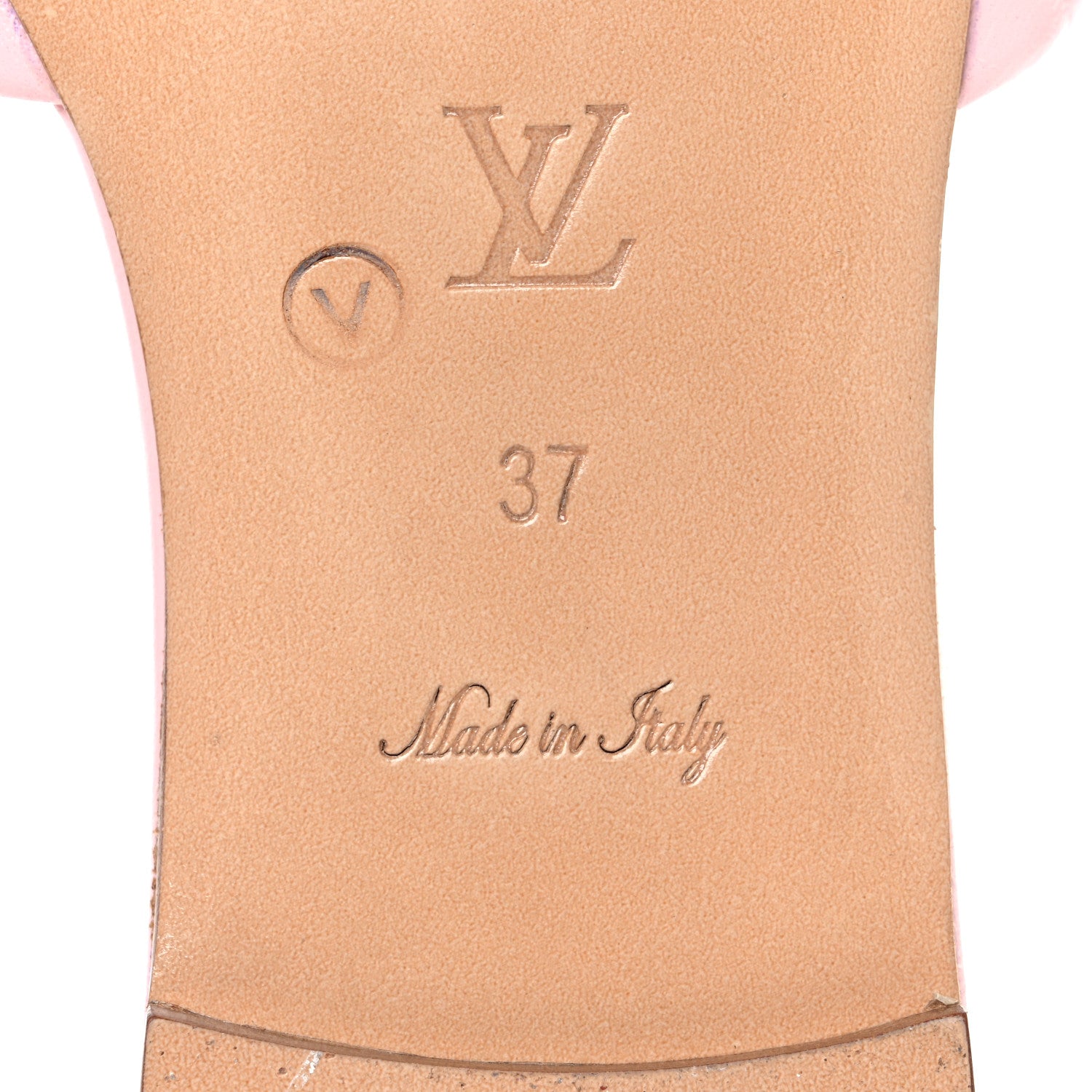 Louis Vuitton Lambskin Embossed Monogram Revival Flat Mules 37 Light Pink 8 of 10